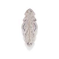 EDWARDIAN, DIAMOND AND SYNTHETIC SAPPHIRE BROOCH