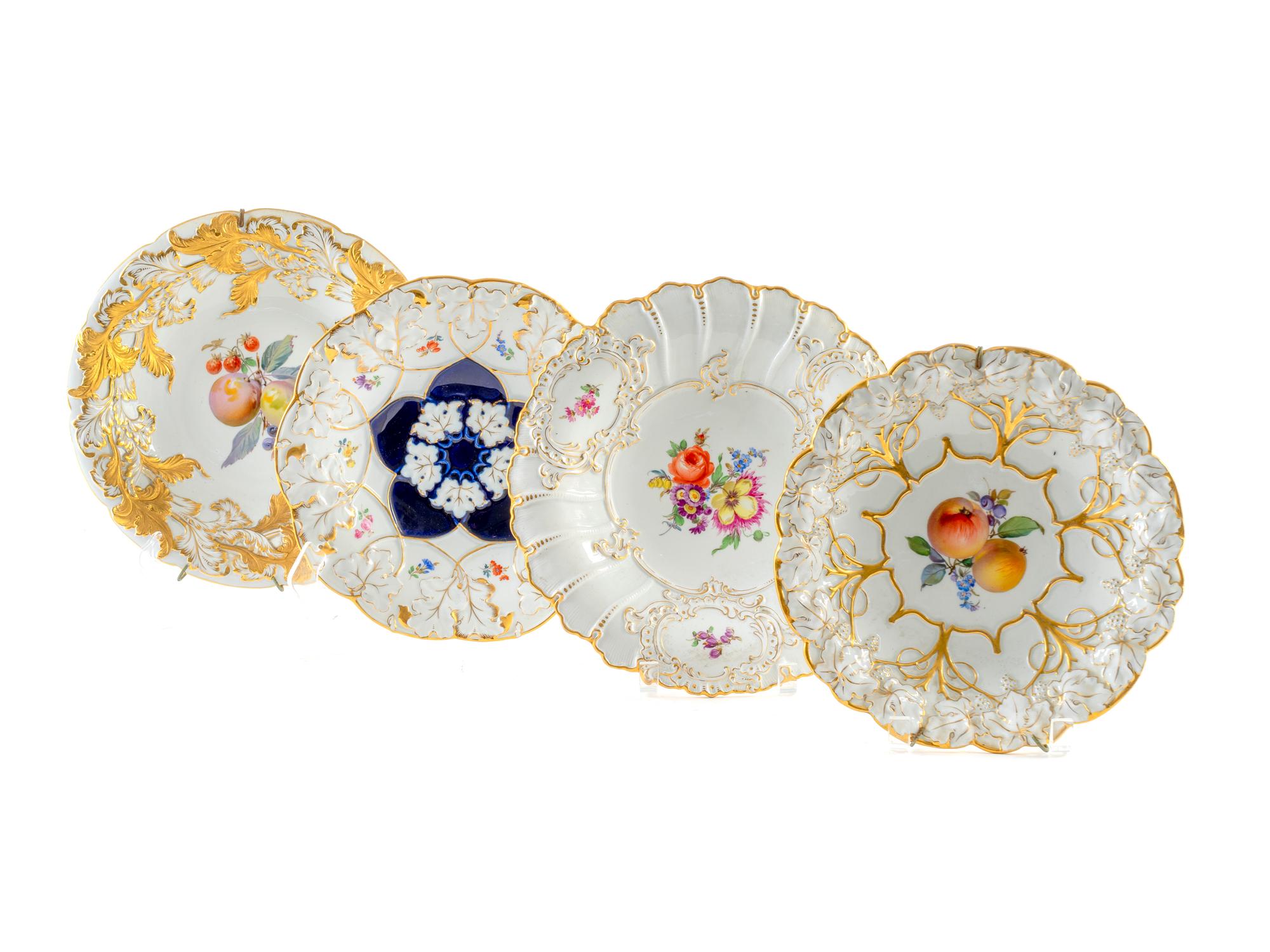 A Group of Four Meissen Porcelain Plates — LATE 19TH/EARLY 20TH CENTURY20th Century