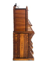 A Cherry and Maple Folk Art Desk