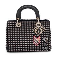Christian Dior, Small Diorissimo Bag in Leather/Tweed