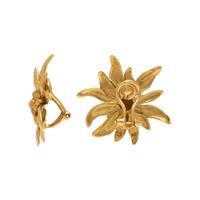Yellow Gold Edelweiss Earrings and Pendant