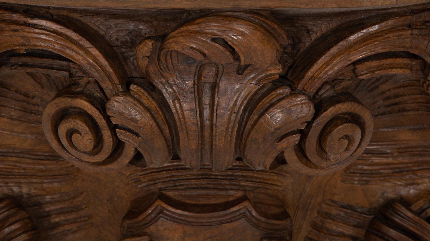 A Faux Marble-Top Console d'Appliqué