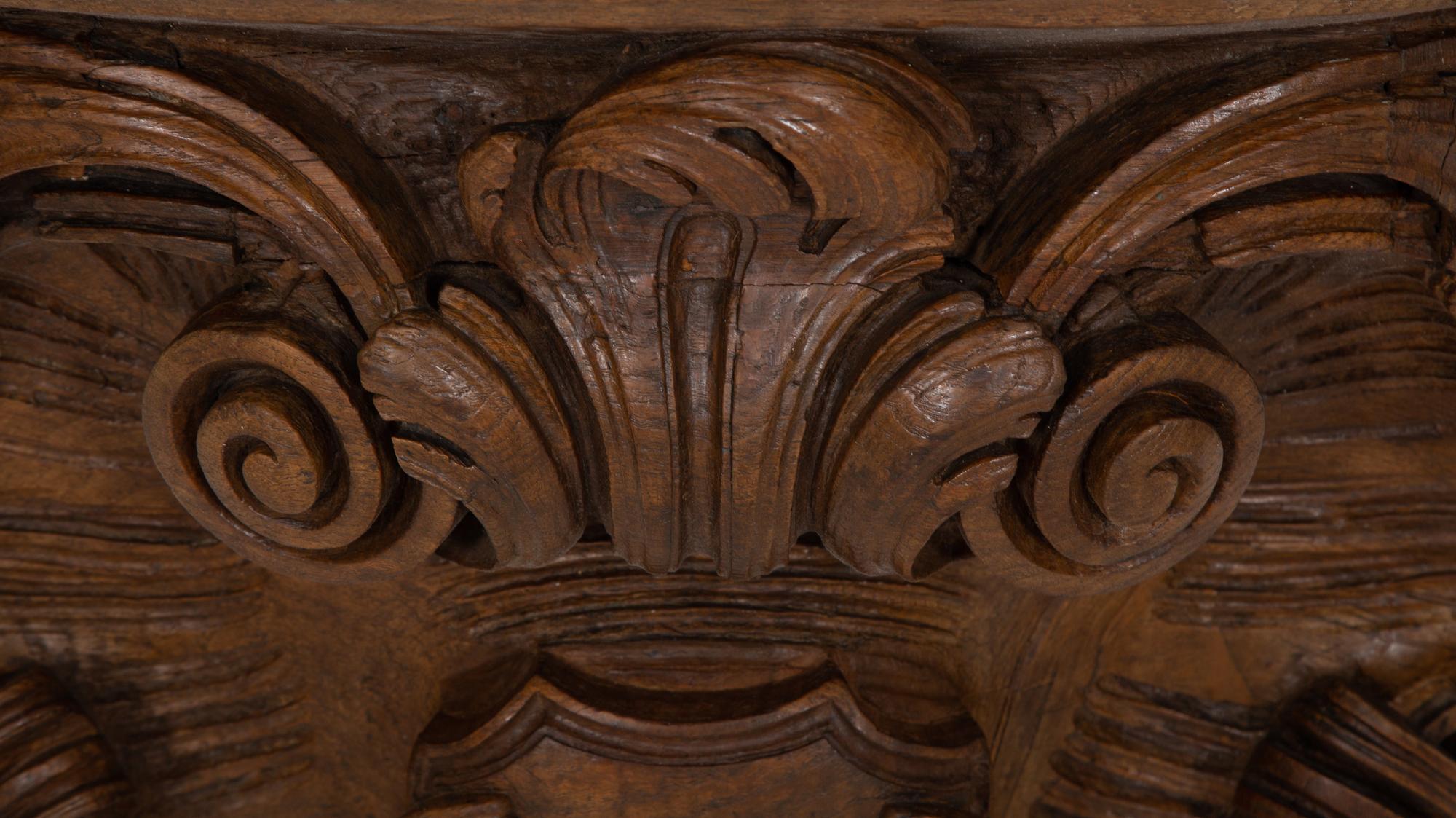 A Faux Marble-Top Console d'Appliqué
