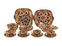 A Royal Crown Derby Old Imari Porcelain Dinner Service