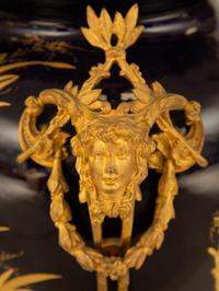 A Sèvres Style Gilt Metal Mounted Porcelain Urn and Cover