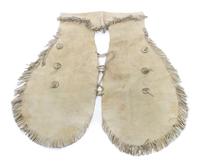 Two Pairs of Children's Chaps and a pair of Gauntlets Length of chaps 30 inches.