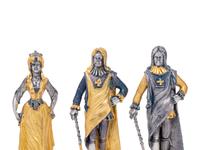 A Piero Benzoni Silver- and Gold-Plated Cast Bronze Chess Set