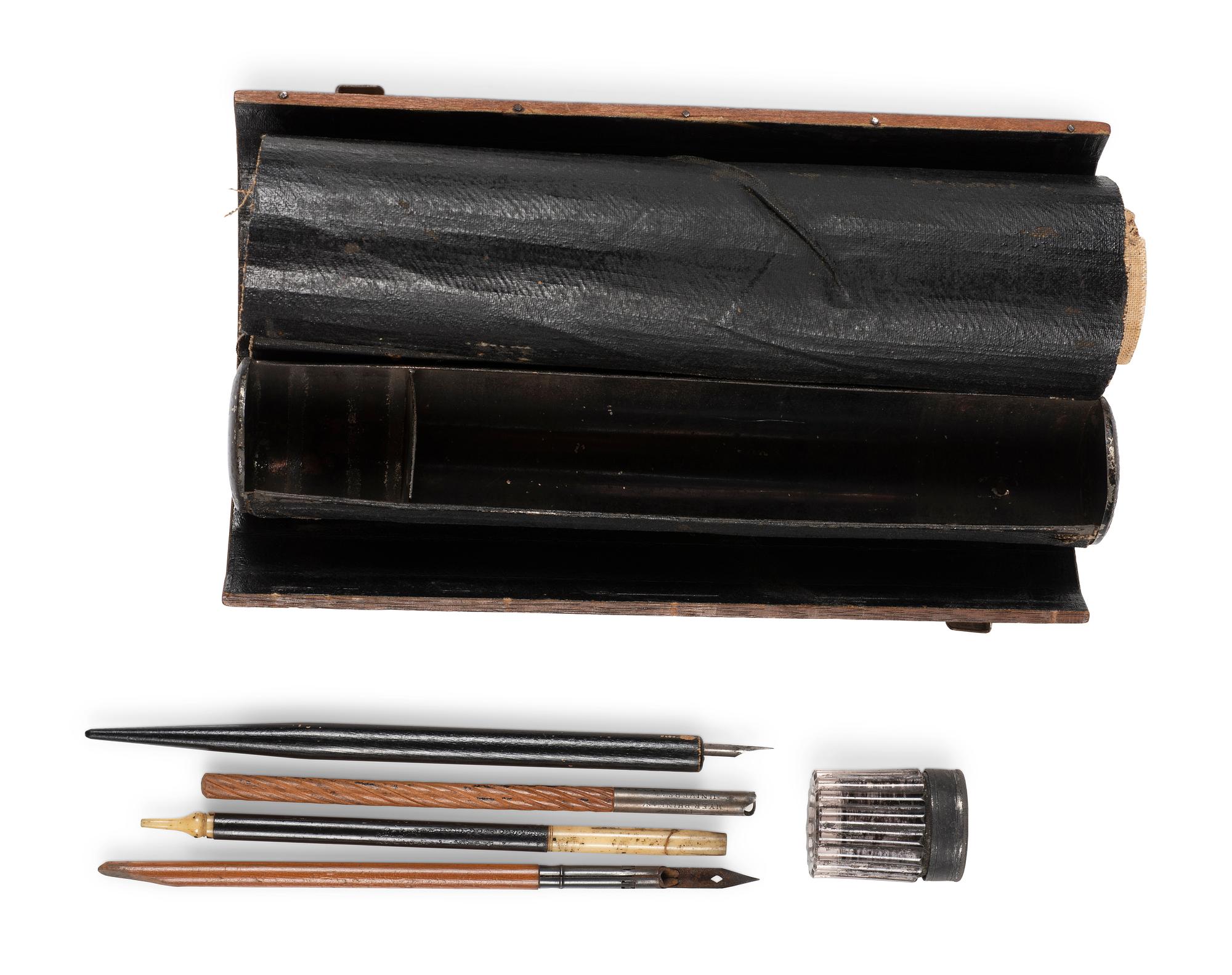 Civil War-era writing kit patented by George Hathaway, 1861.