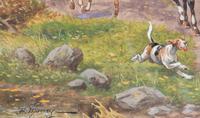 Henry Murray (British, 19th Century) Hunting Scenes watercolor on paper