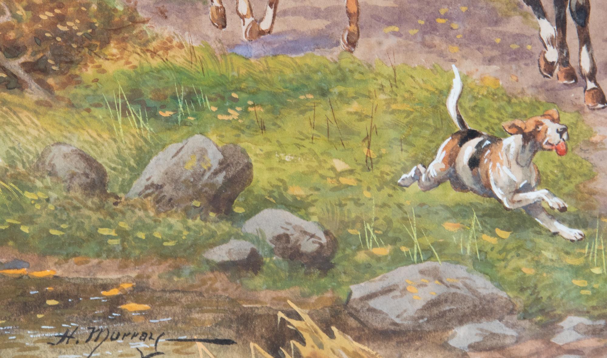 Henry Murray (British, 19th Century) Hunting Scenes watercolor on paper