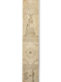 A Scrimshaw Corset Busk with Whale Hunting Scene