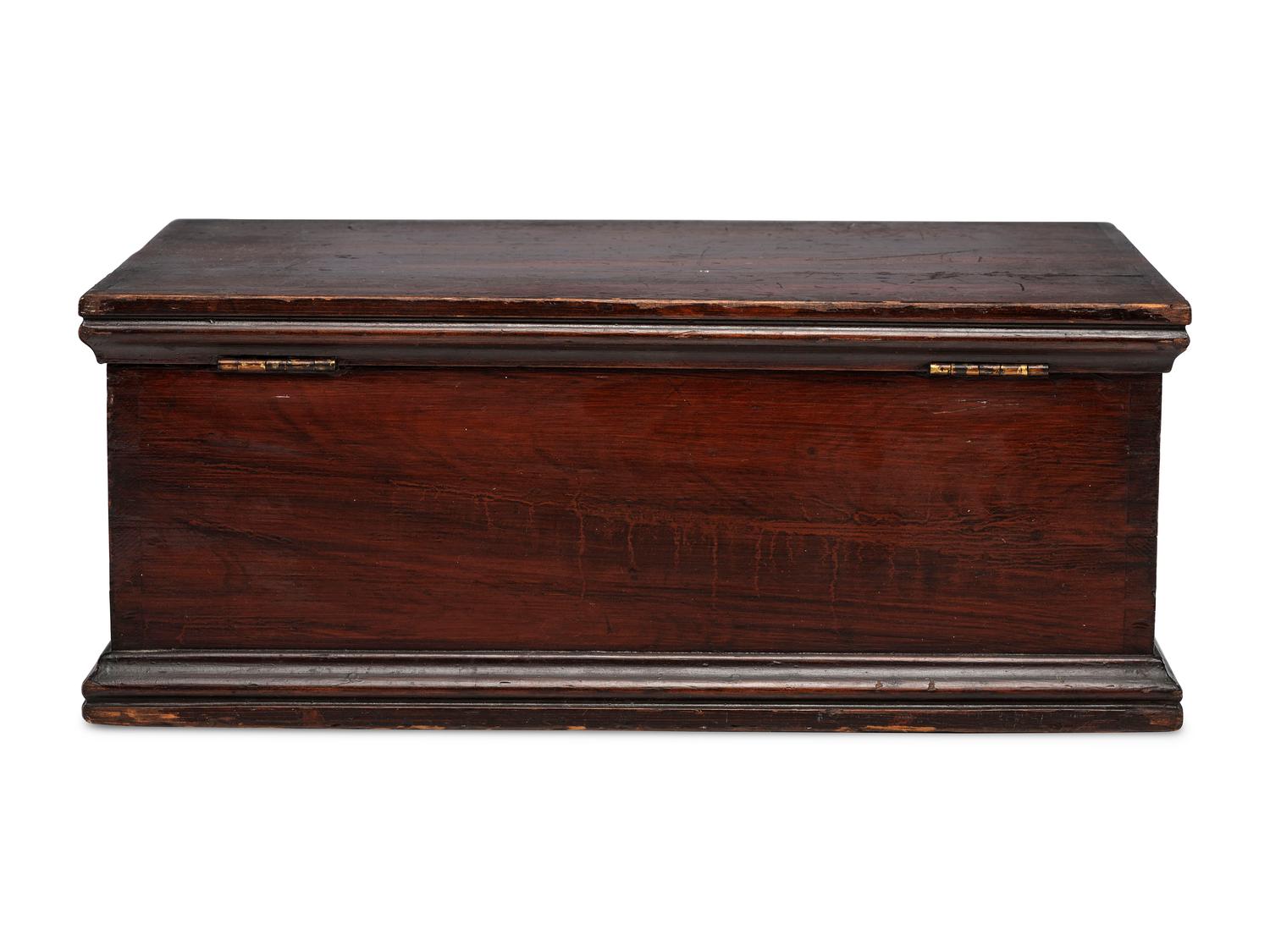 A Late Federal Grain-Painted Pine Stationary Box