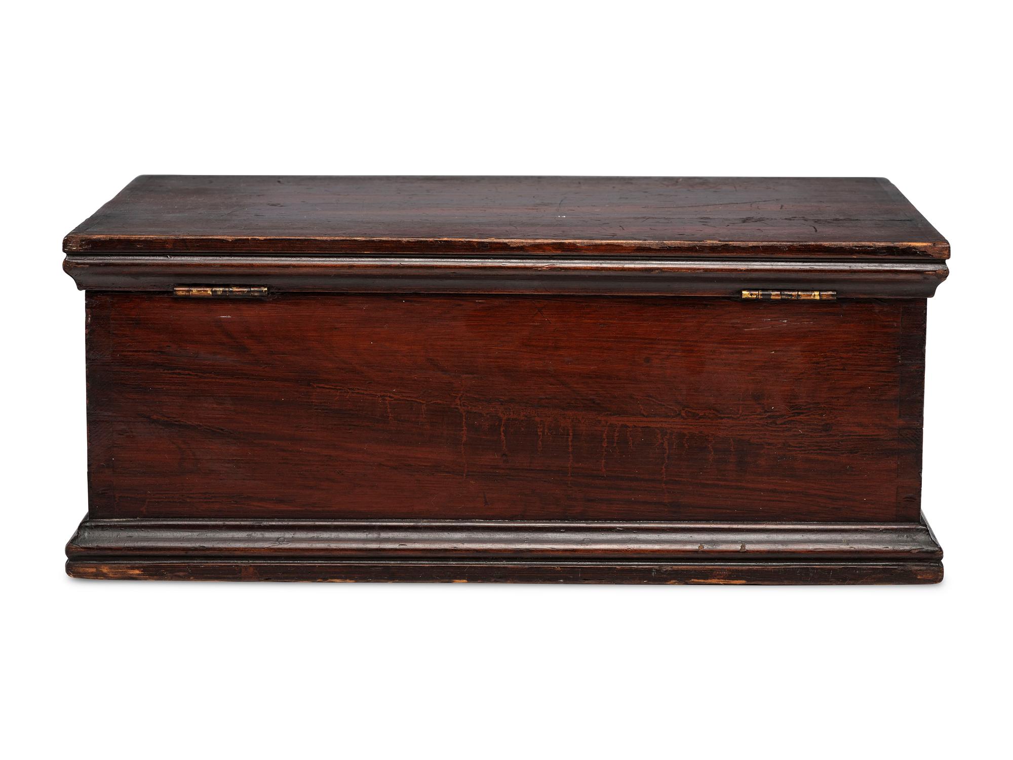 A Late Federal Grain-Painted Pine Stationary Box