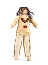 Tlingit Beaded Hide Doll