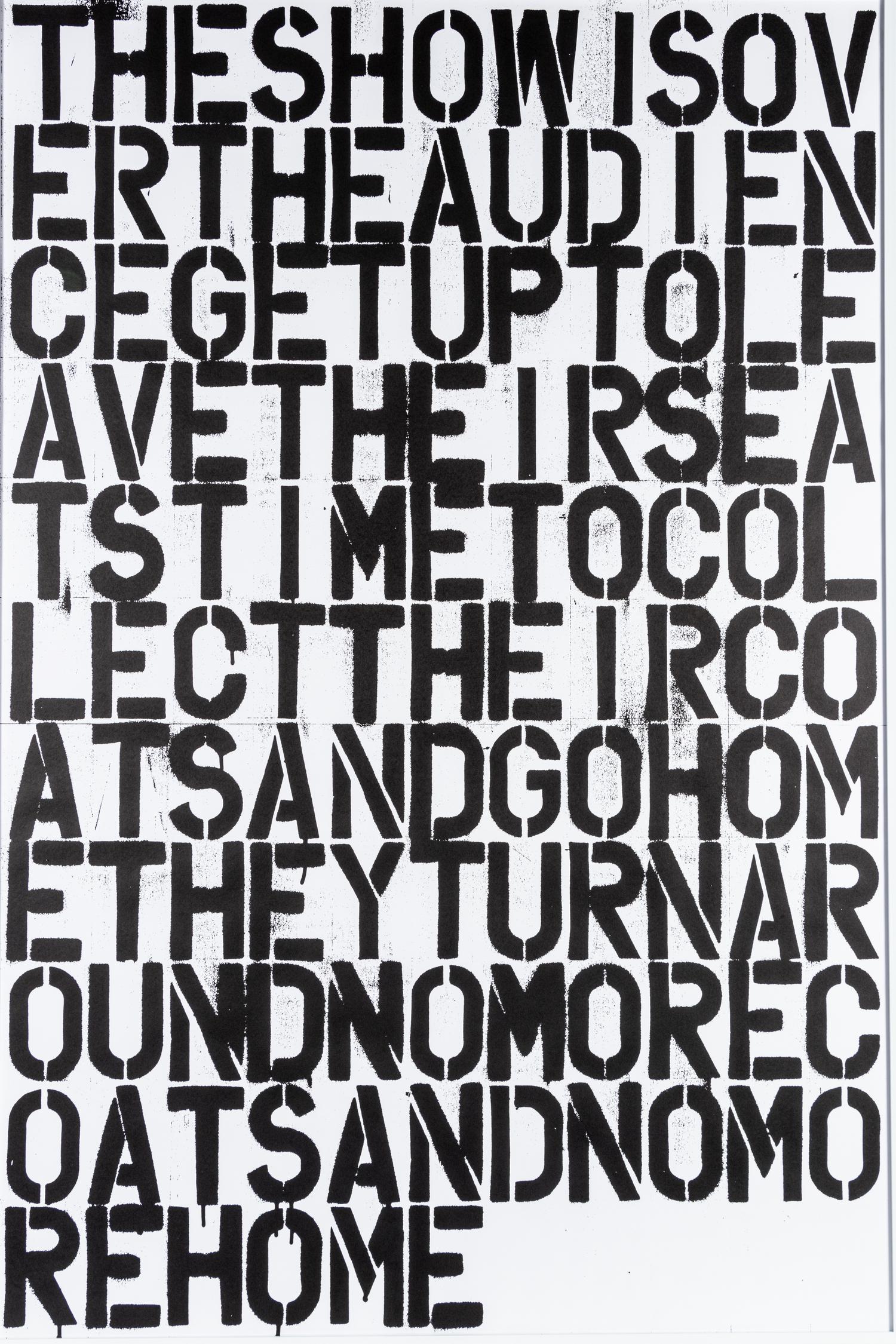 Untitled (The Show is Over)