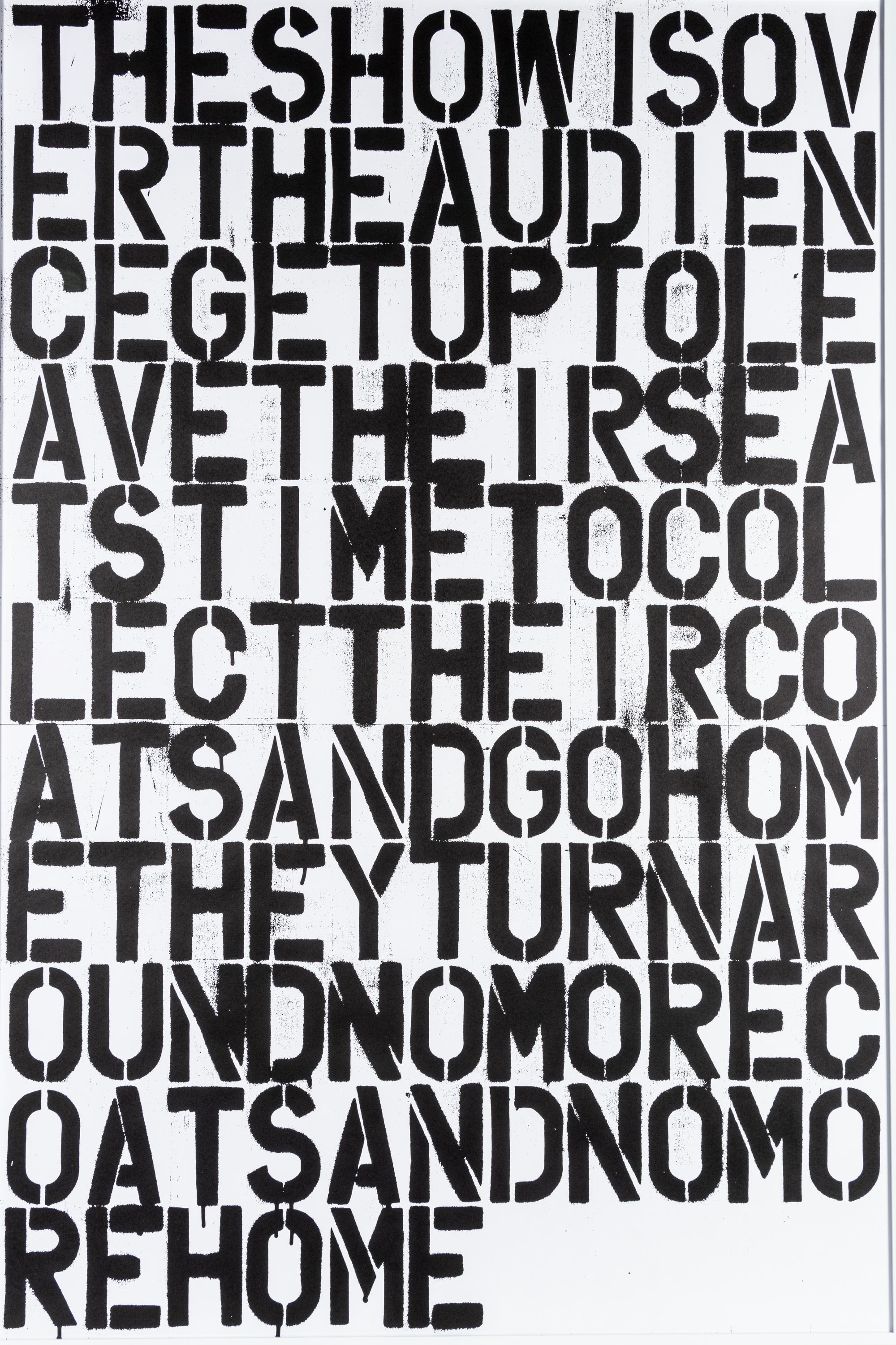 Untitled (The Show is Over)