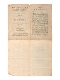 [QUAKERIANA] -- [PENN, William (1644-1718)]. A group of Quaker imprints including a rare proposal for printing of William Penn's No Cross, No Crown, by subscription.