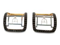 A Pair of Georgian Black Jet Stone Inlaid Shoe Buckles