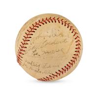 A 1946 Hollywood Stars Team Signed Autograph Baseball