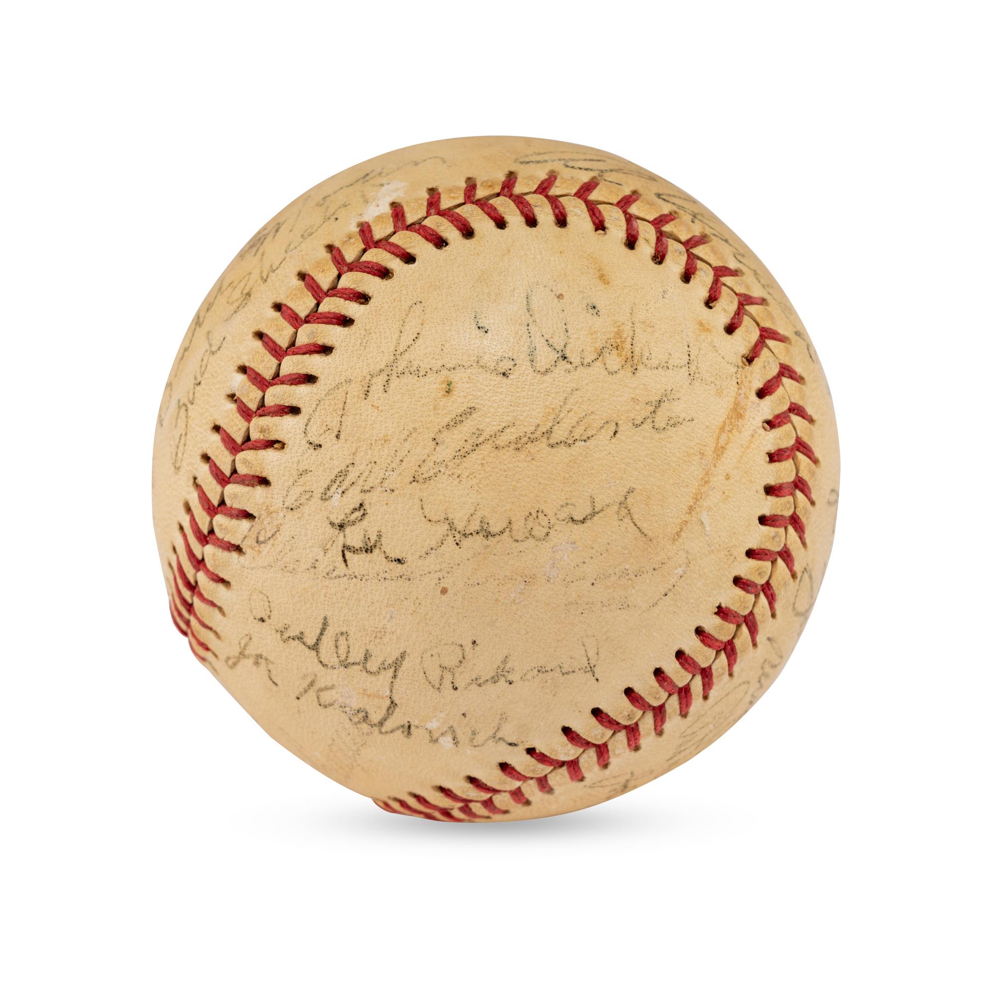 A 1946 Hollywood Stars Team Signed Autograph Baseball