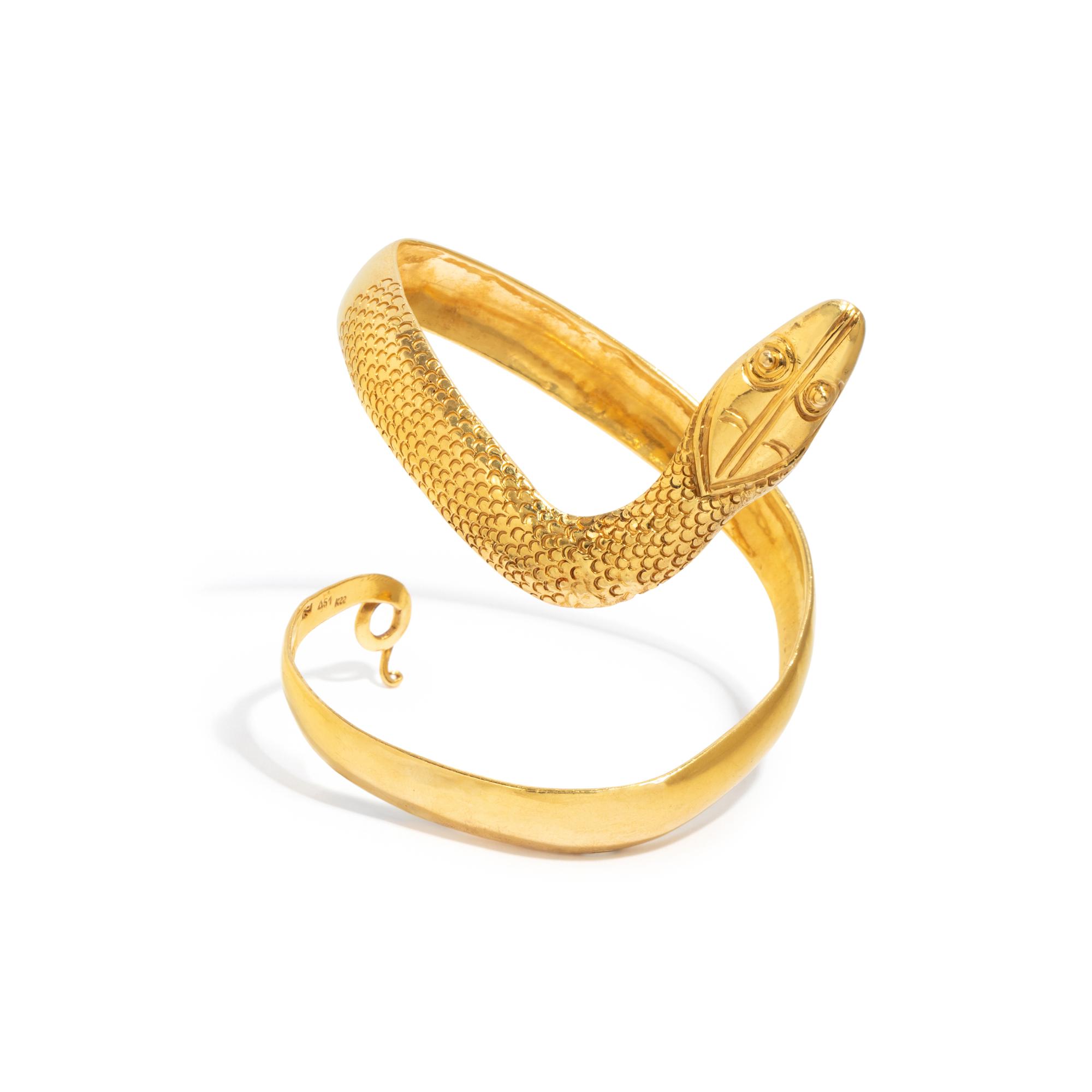 HIGH KARAT GOLD SNAKE BRACELET