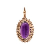 AMETHYST AND DIAMOND PENDANT