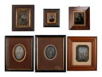 [EARLY PHOTOGRAPHY]. 10 assorted portraits housed in frames including Very Rare Union examples.