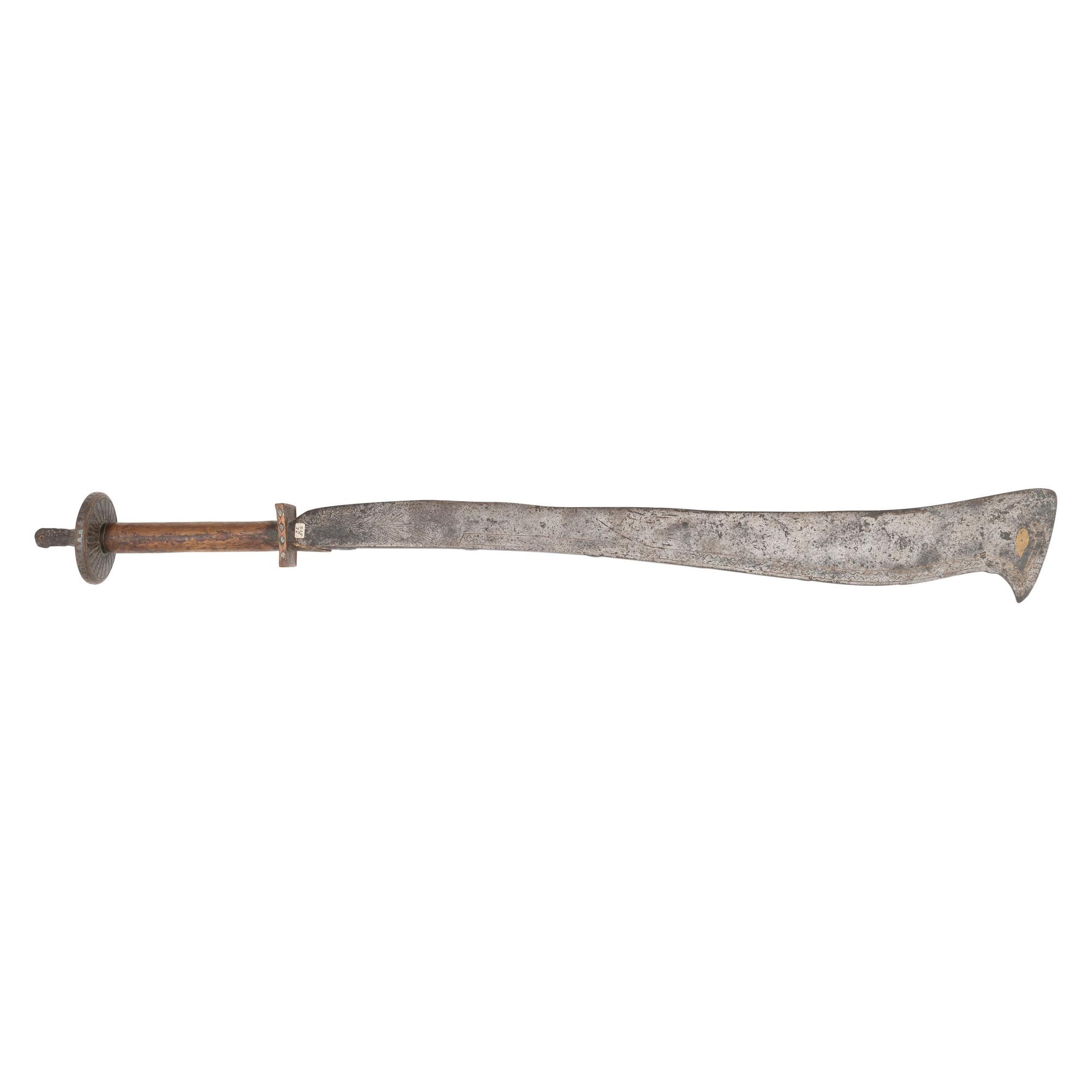 19th Century Nepalese or Bangali Ram Dao Sacrificial Sword
