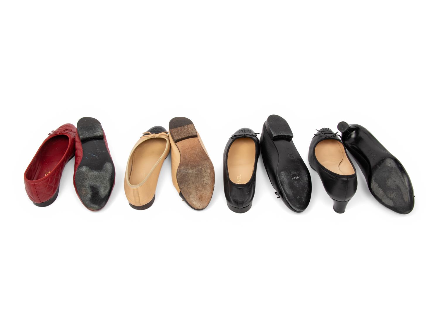 Four Pairs of Chanel Ballet Flats