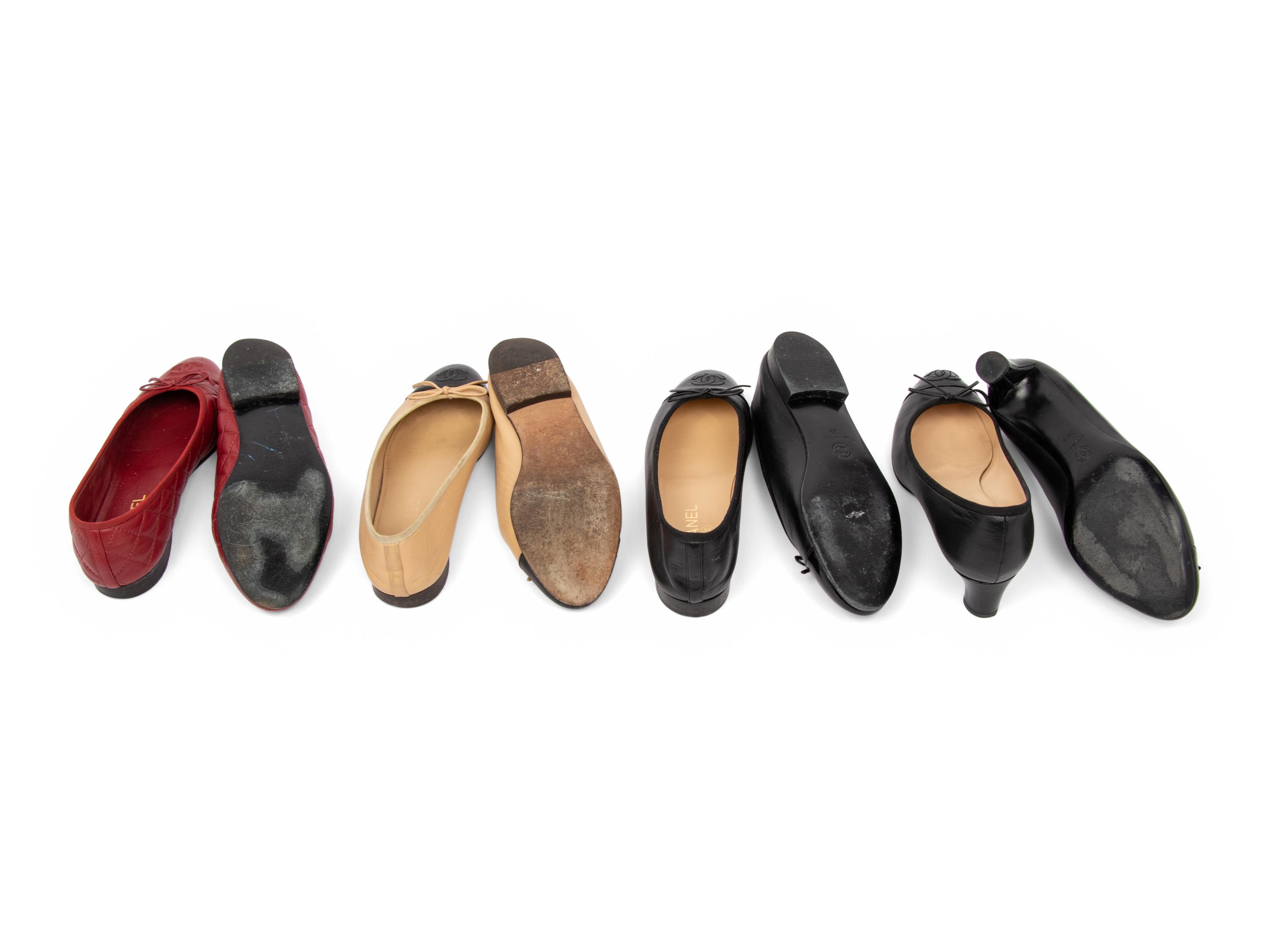 Four Pairs of Chanel Ballet Flats