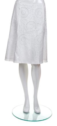 A Prada White Lace Skirt, Size 42.