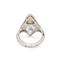 ART DECO, DIAMOND AND COLORED DIAMOND RING