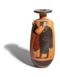 An Attic Style Black-Figured Alabastron