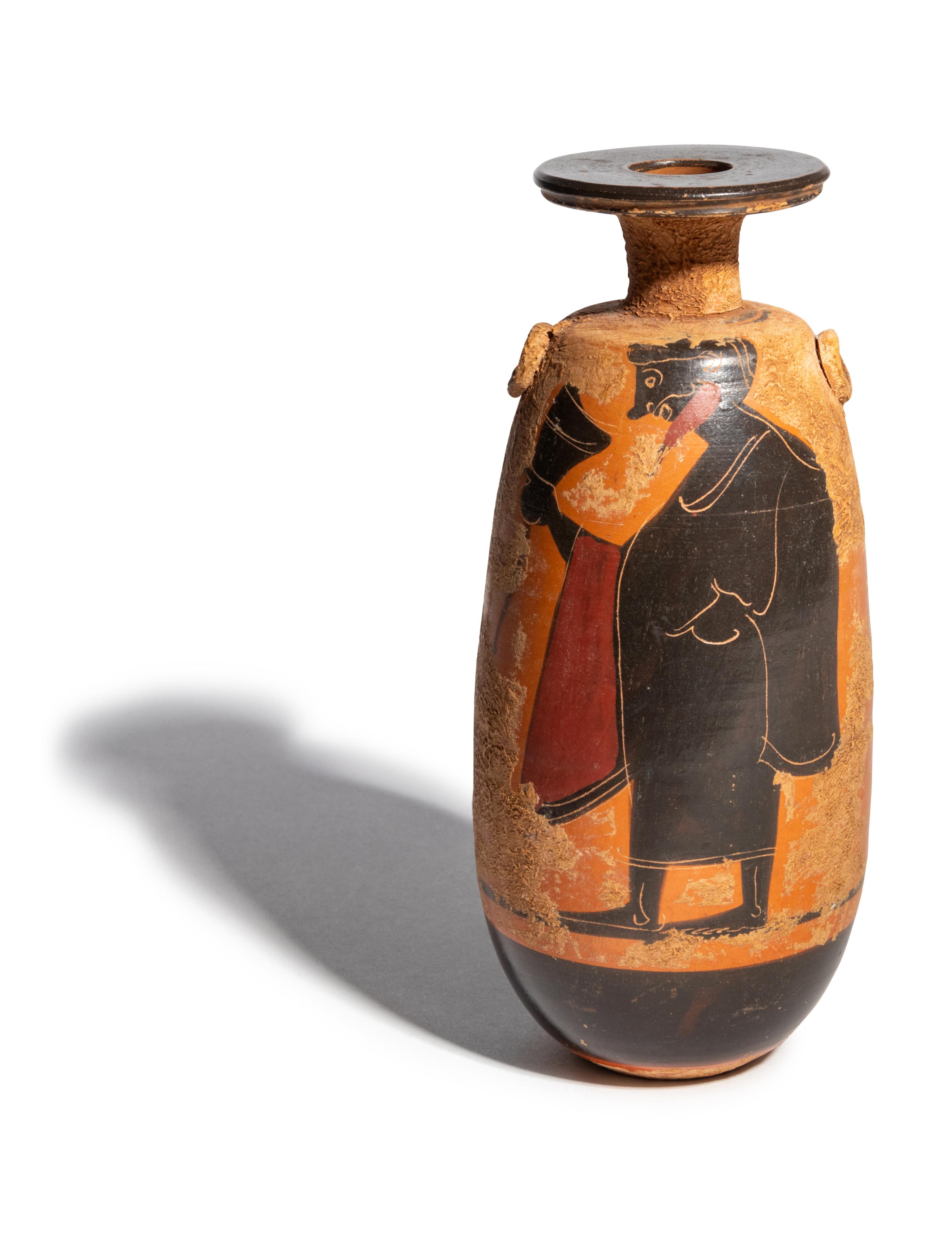 An Attic Style Black-Figured Alabastron