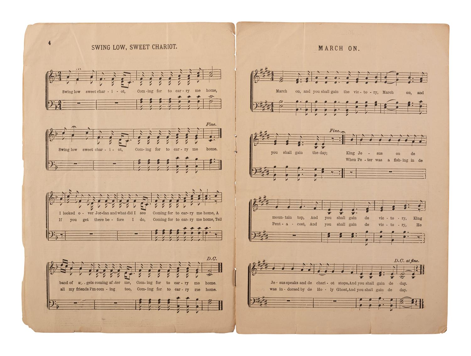 [MUSIC]. 4 publications, incl. The Lover's Forget-Me-Not, and Songs of Beauty...with all the Late Negro Melodie s (1845) and Jubilee Songs and Plantation Melodies (1884).
