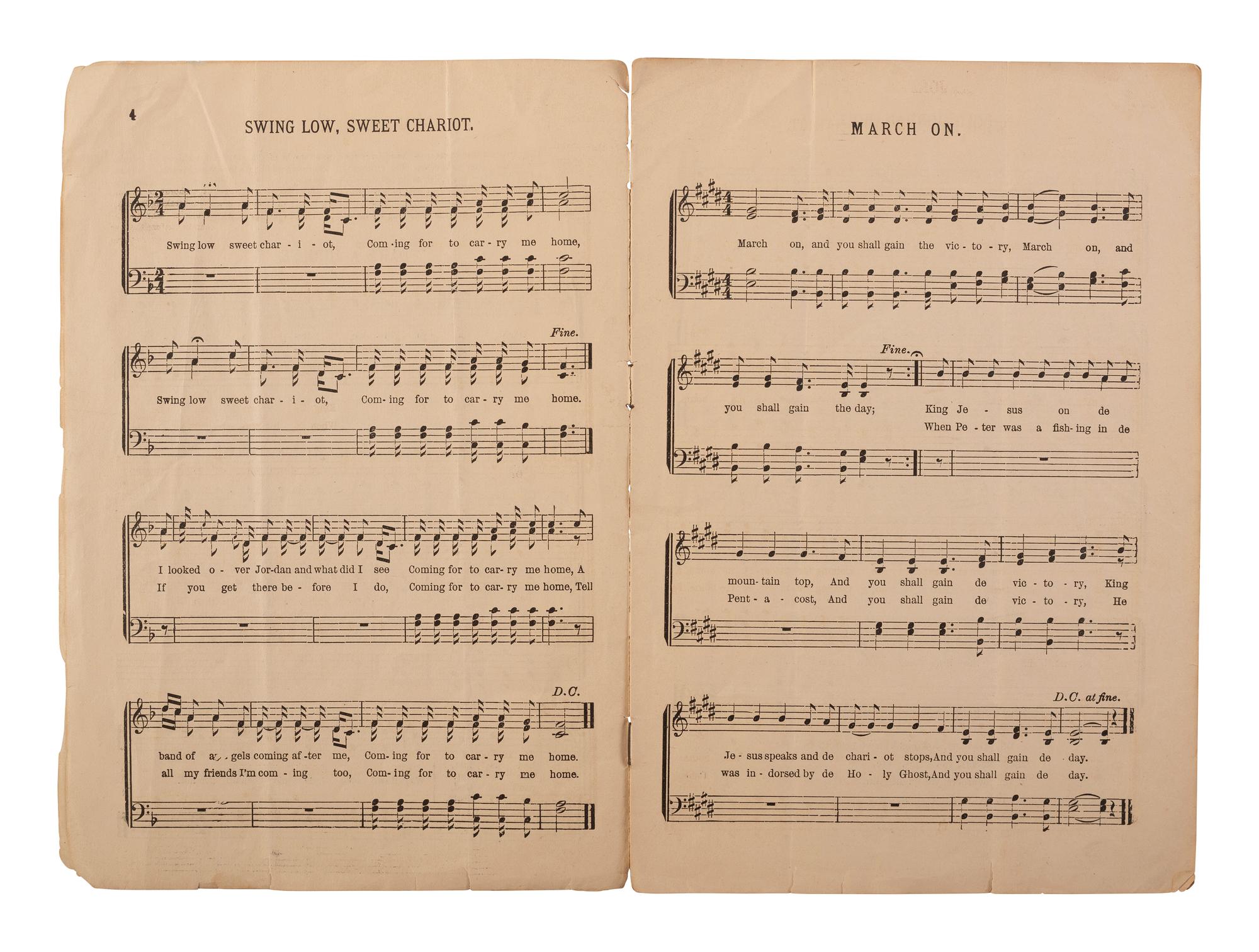 [MUSIC]. 4 publications, incl. The Lover's Forget-Me-Not, and Songs of Beauty...with all the Late Negro Melodie s (1845) and Jubilee Songs and Plantation Melodies (1884).
