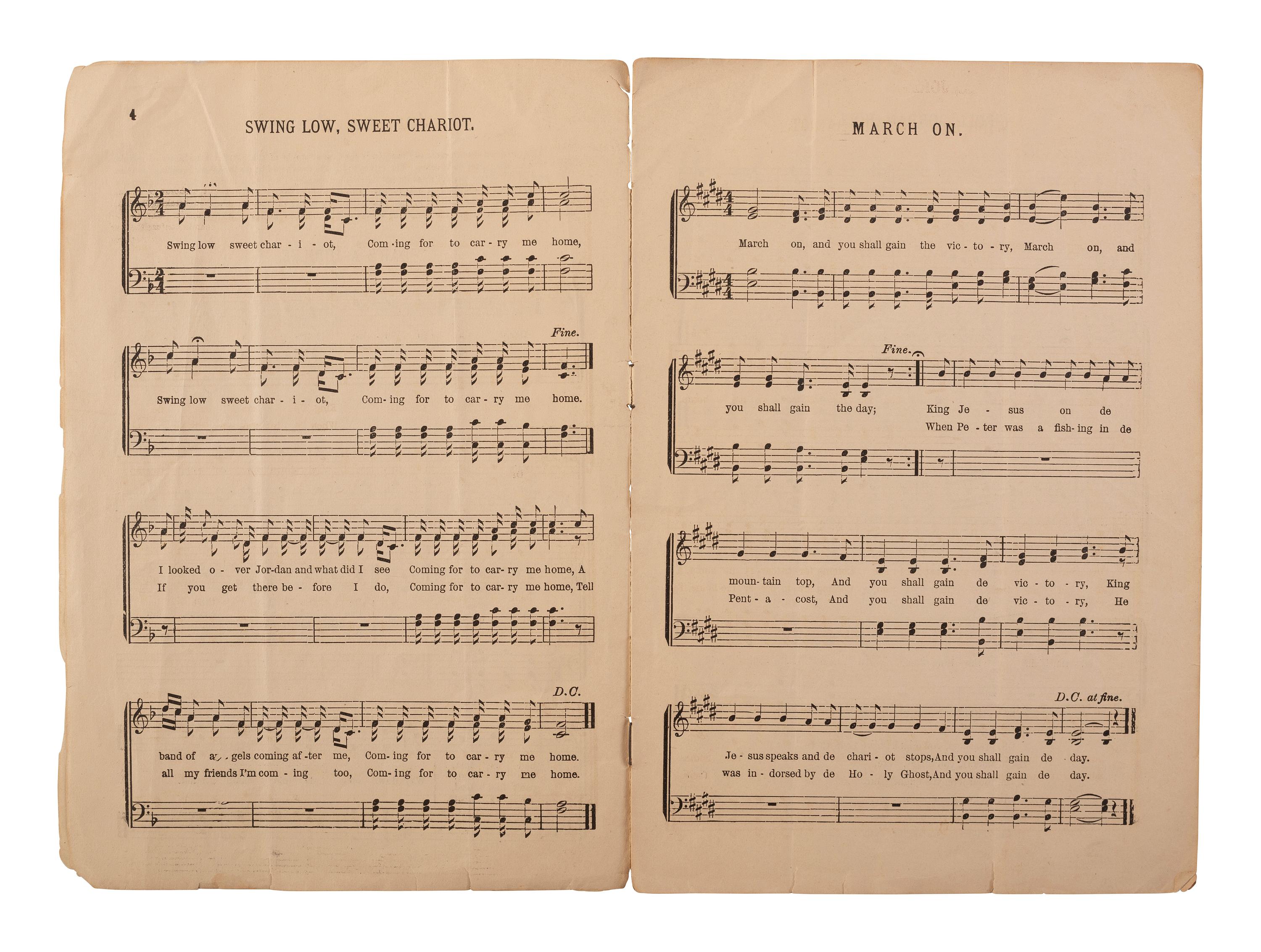 [MUSIC]. 4 publications, incl. The Lover's Forget-Me-Not, and Songs of Beauty...with all the Late Negro Melodie s (1845) and Jubilee Songs and Plantation Melodies (1884).