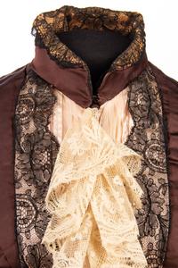 Two Silk Bustle Dresses, 1890s