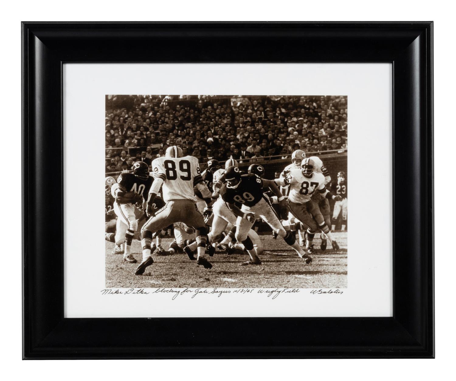 A Group of Five Photographs Depicting Mike Ditka as Chicago Bears Player Formerly Displayed at Mike Ditka’s Restaurant