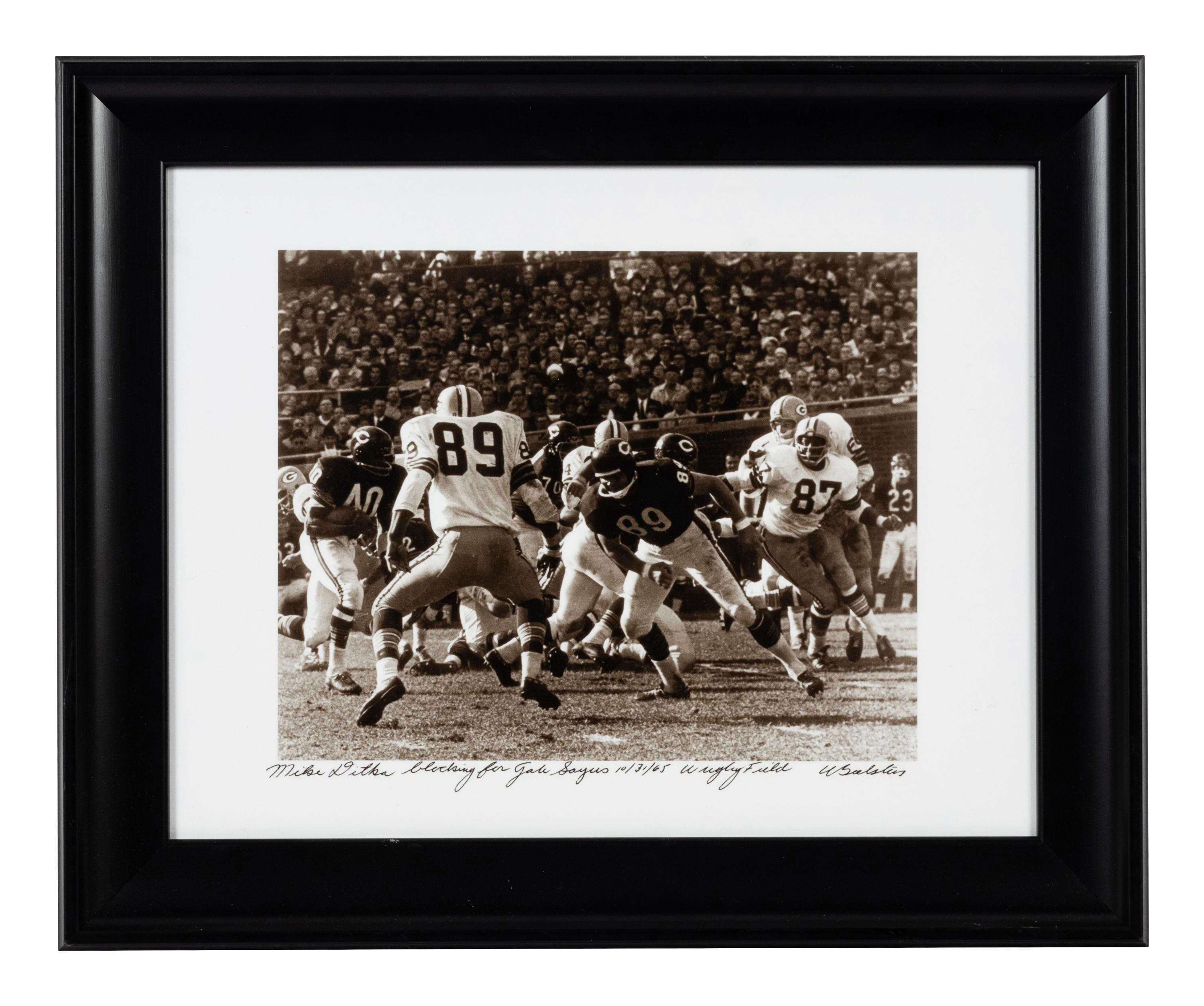 A Group of Five Photographs Depicting Mike Ditka as Chicago Bears Player Formerly Displayed at Mike Ditka’s Restaurant