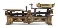 A German Cast Metal 5-Kg Balance Scale Width 18 inches. — ADLER, EARLY 20TH CENTURY