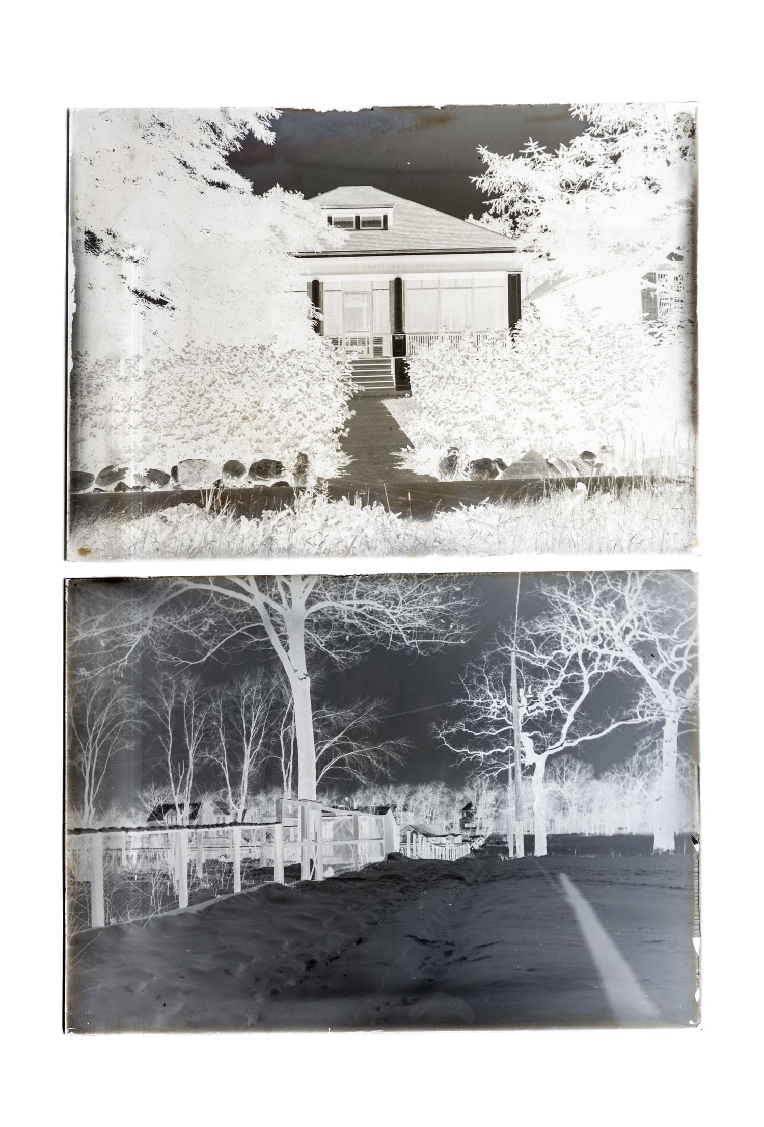 (CHICAGO, PHOTOGRAPHY). A collection of glass plate negatives with scenes of Chicago neighborhoods. c. 1890-1900.