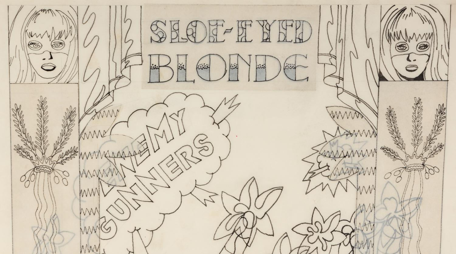 Sketch for Enemy Gunners (Sloe-Eyed Blonde) , c. 1969