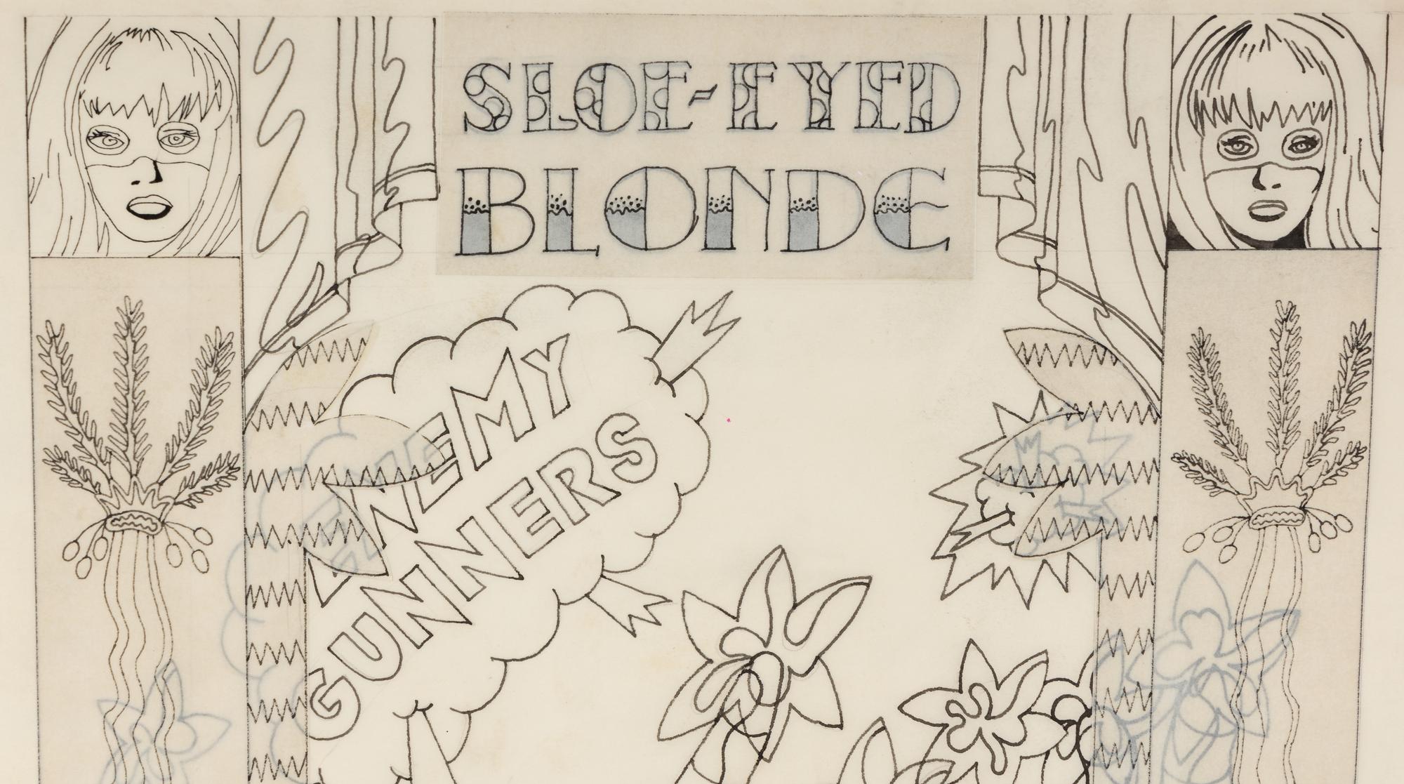Sketch for Enemy Gunners (Sloe-Eyed Blonde) , c. 1969