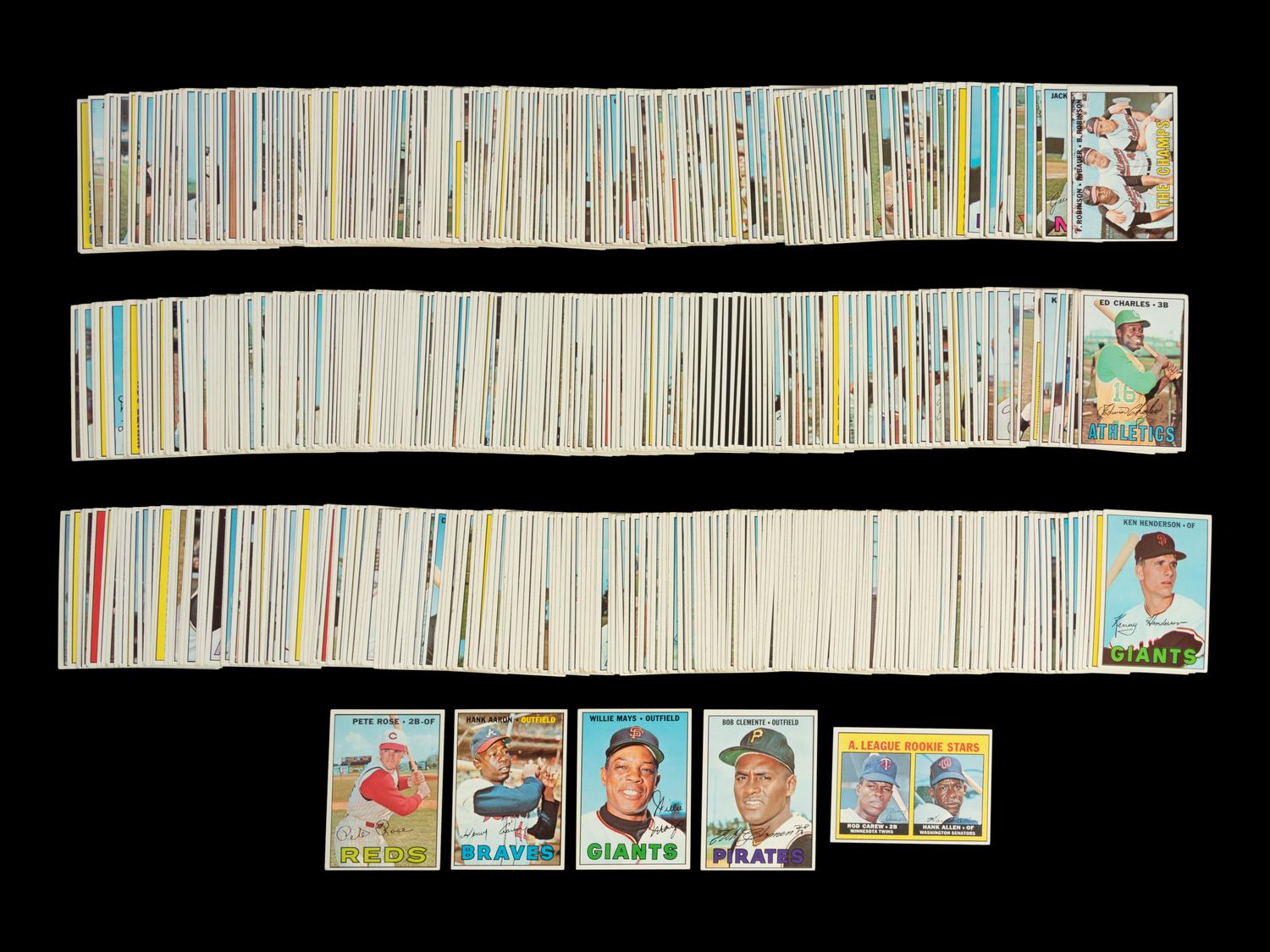 A Complete Set of 1967 Topps Baseball Cards (609/609) Including Graded Tom Seaver Rookie,