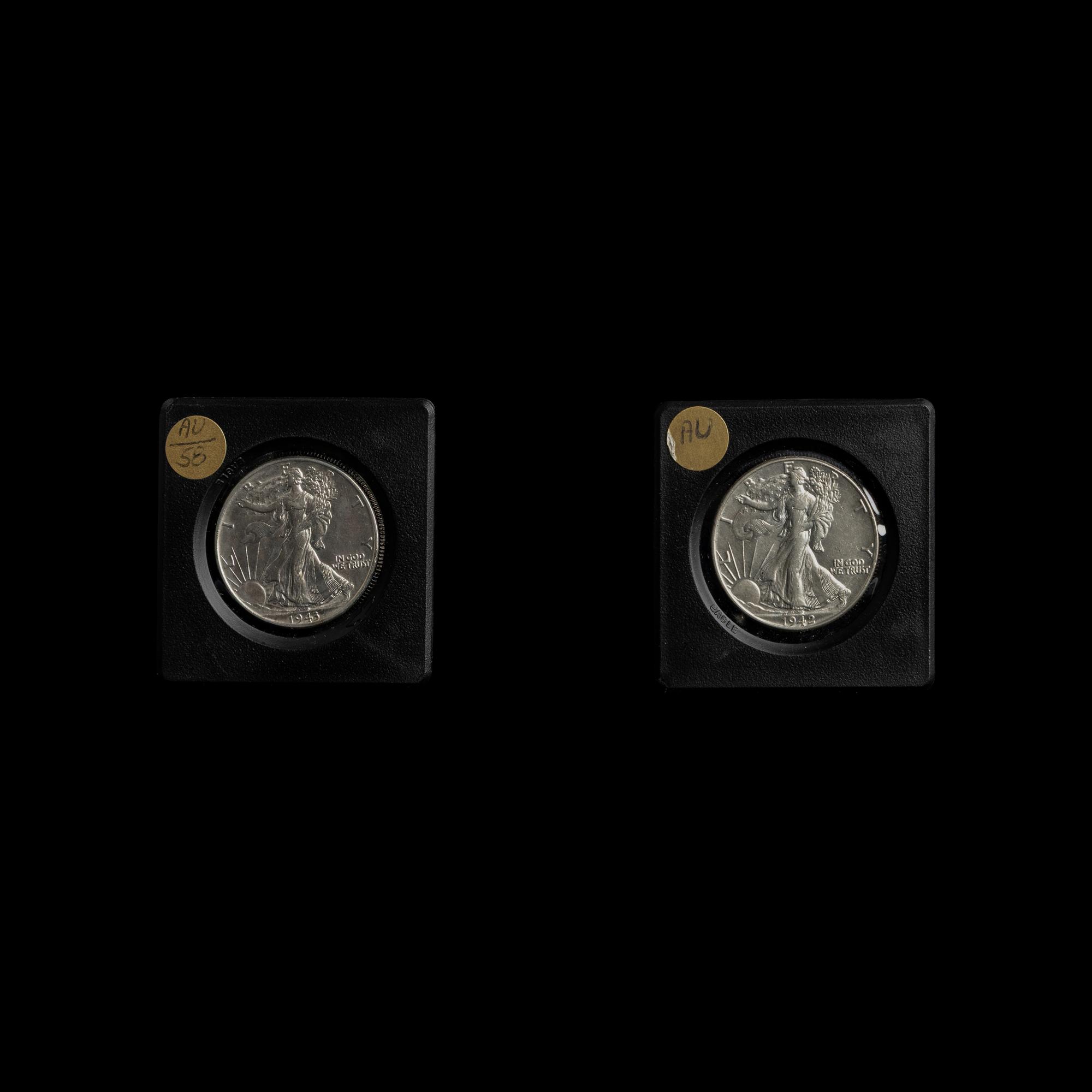 A Collection of Twenty-Six Walking Liberty 50c Coins
