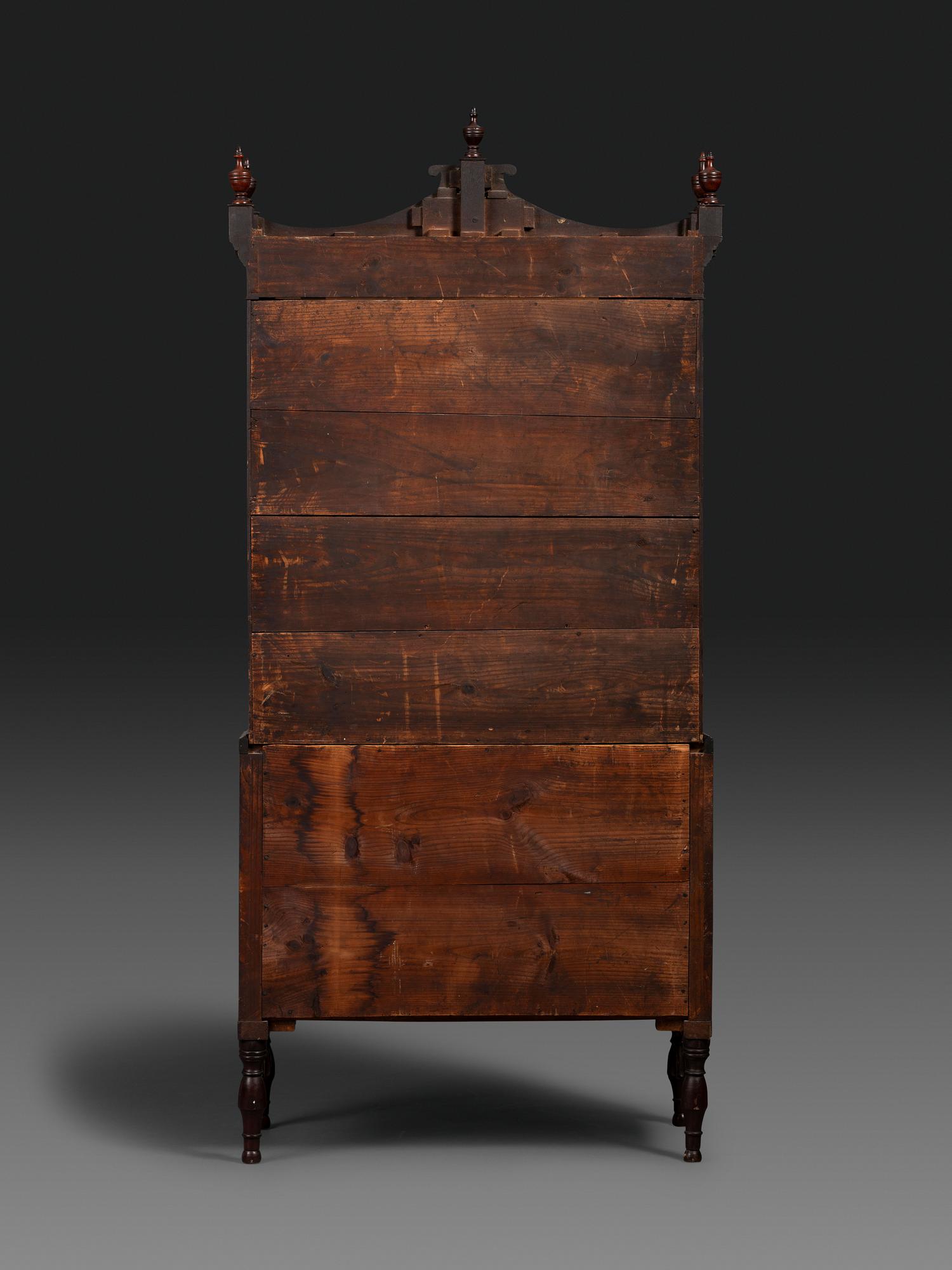 A Federal Carved and Figured Mahogany Lady's Writing Desk