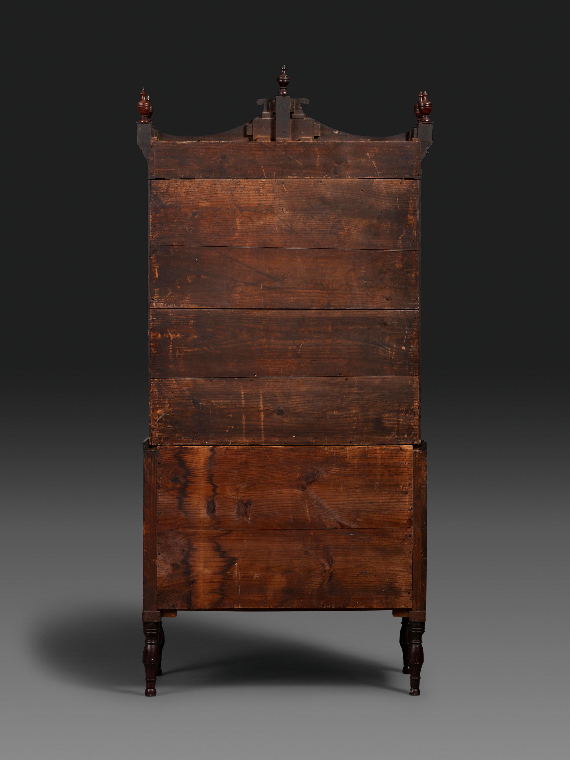 A Federal Carved and Figured Mahogany Lady's Writing Desk
