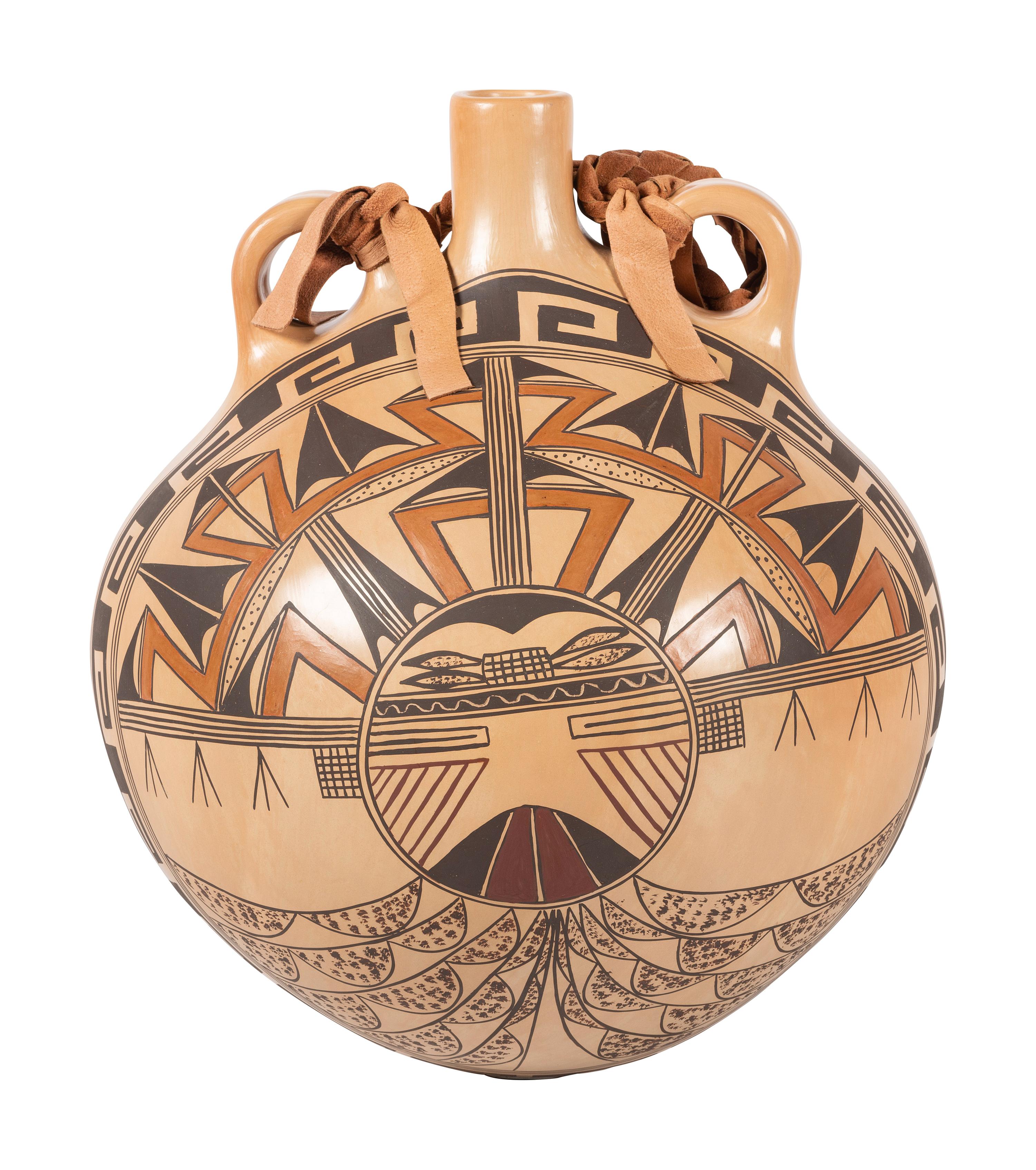Large Pottery Canteen, with Pahlik Mana