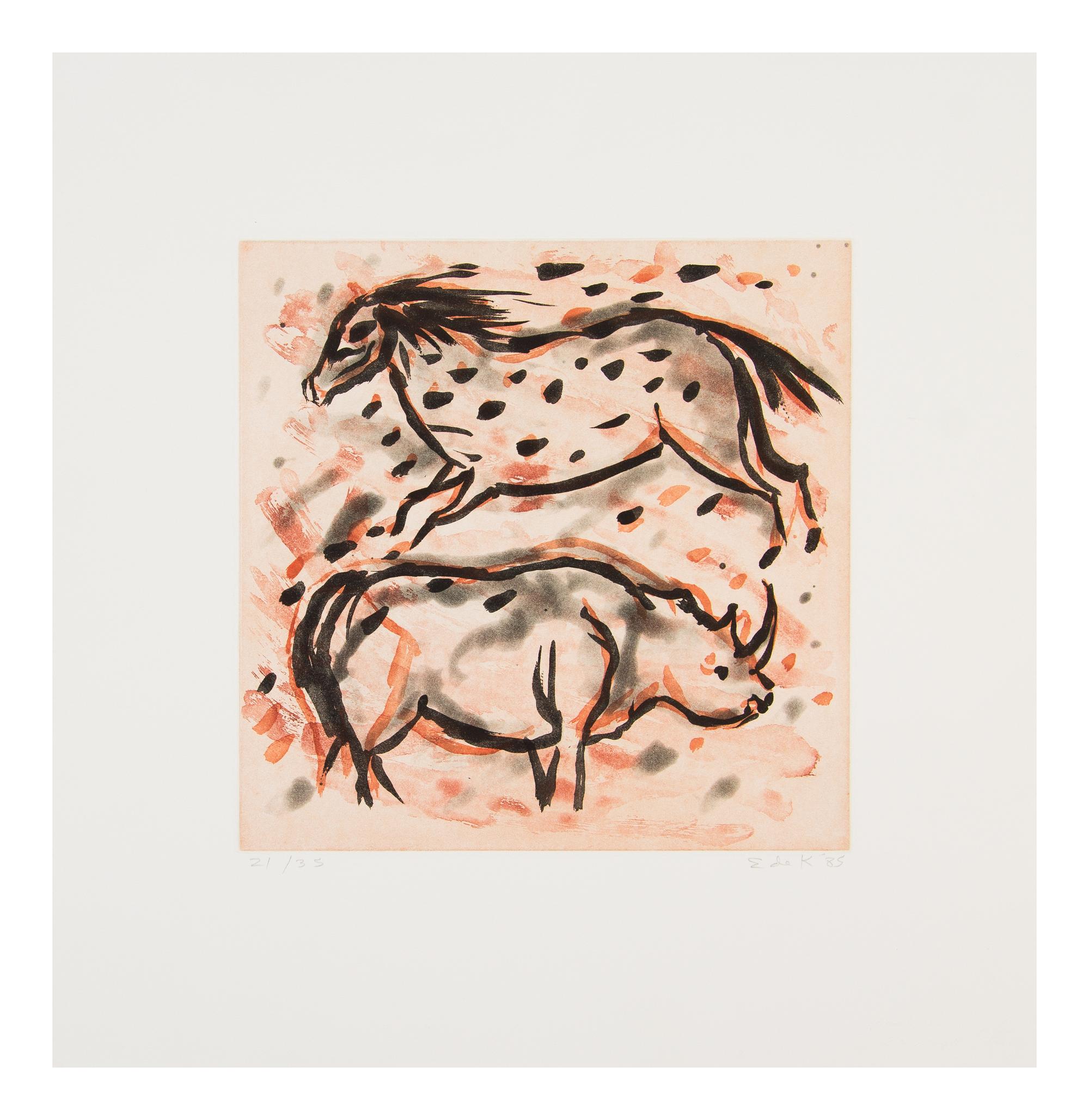 Elaine de Kooning, (American, 1919-1989), Peche-Merle, 1985